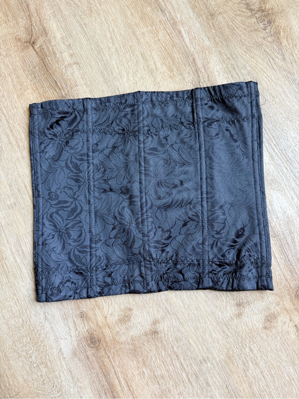 Black Floral Jacquard Corset Top